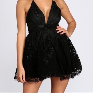 Large special occasion tulle floral dress.